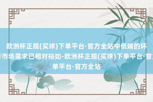 欧洲杯正规(买球)下单平台·官方全站中低端的环球解析市场需求已相对裕如-欧洲杯正规(买球)下单平台·官方全站