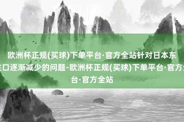 欧洲杯正规(买球)下单平台·官方全站针对日本东谈主口逐渐减少的问题-欧洲杯正规(买球)下单平台·官方全站