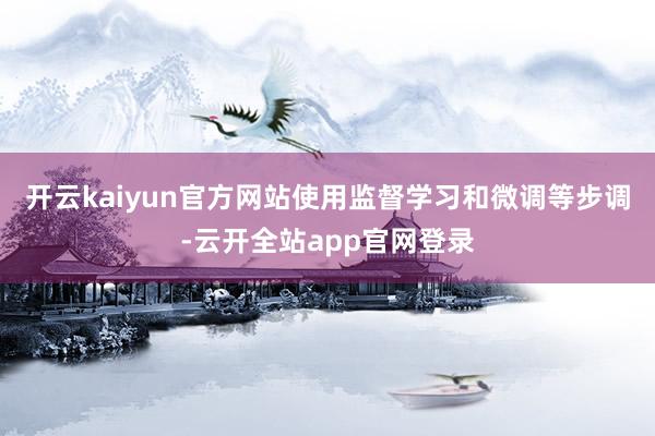 开云kaiyun官方网站使用监督学习和微调等步调-云开全站app官网登录